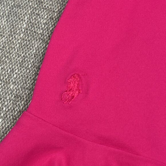 Ralph Lauren Swim Suit Womens Medium Hot Pink Skirted One Piece Halter Neck - Picture 2 of 6